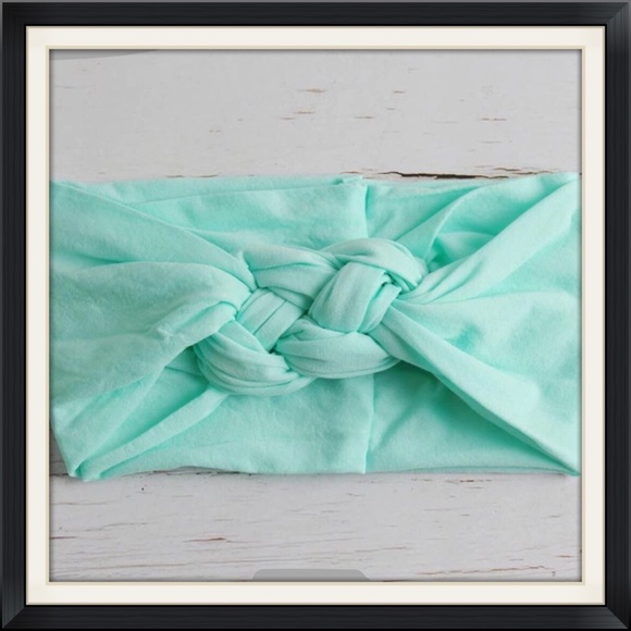 Other - Boutique Baby Girls Mint Green Braided Headband